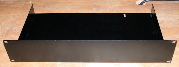 19" Rack Tray With Blank Face - Black 2H x 10" Deep