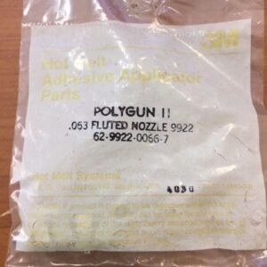 3M Hot Melt Applicator Fluted Nozzle, #9922 for Polygun II, .063 in, pk of 2