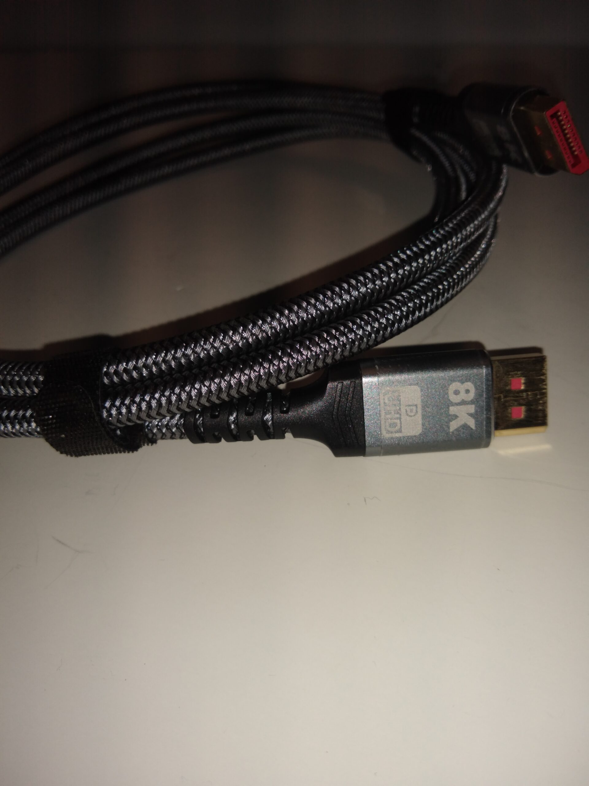 8k High Quality Mesh Wrapped Display Port Cable- 6 ft.