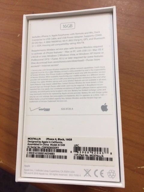 APPLE IPHONE 4 Manual & Box Only- NO PHONE - BLACK - Image 3