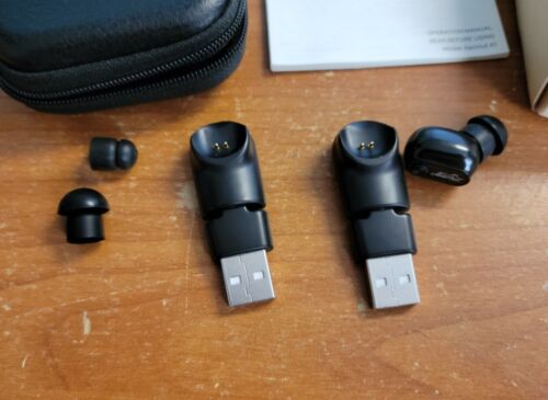 Aairhut A1 Mini Bluetooth 4.2 Wireless In Ear Headphohe Earbud, 2 Chargers - Image 2