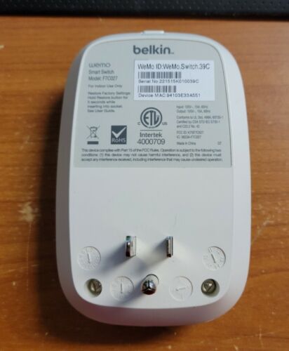 Belkin WeMo Switch Smart Plug F7C027 Wi-Fi Alexa and Google Assistant. - Image 2