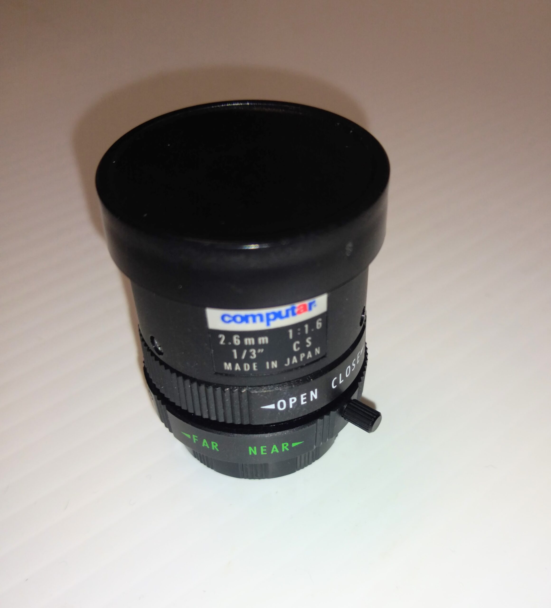 Computar CCTV Lens F 1.6 Manual Iris & Focus 2.6 mm C-Mount - Image 3