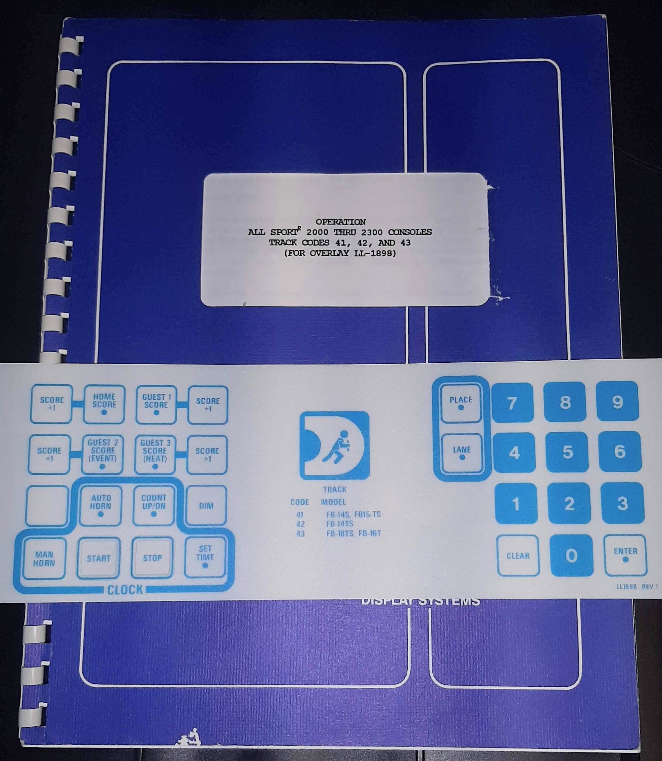 Daktronics All Sport LL1898 Track Overlay & 2000 Series Track Manual - Image 4