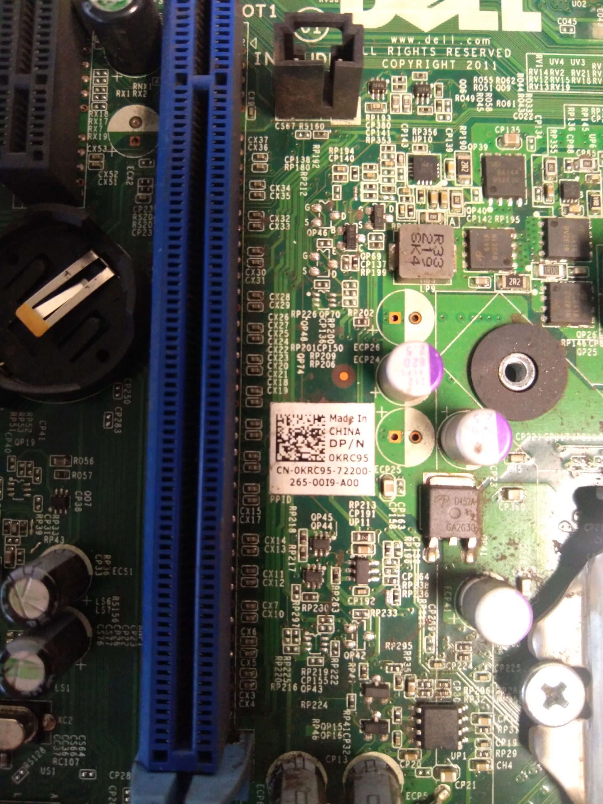 Dell KRC95 Optiplex 7010 Desktop Motherboard w/3.3ghz i5, Read: