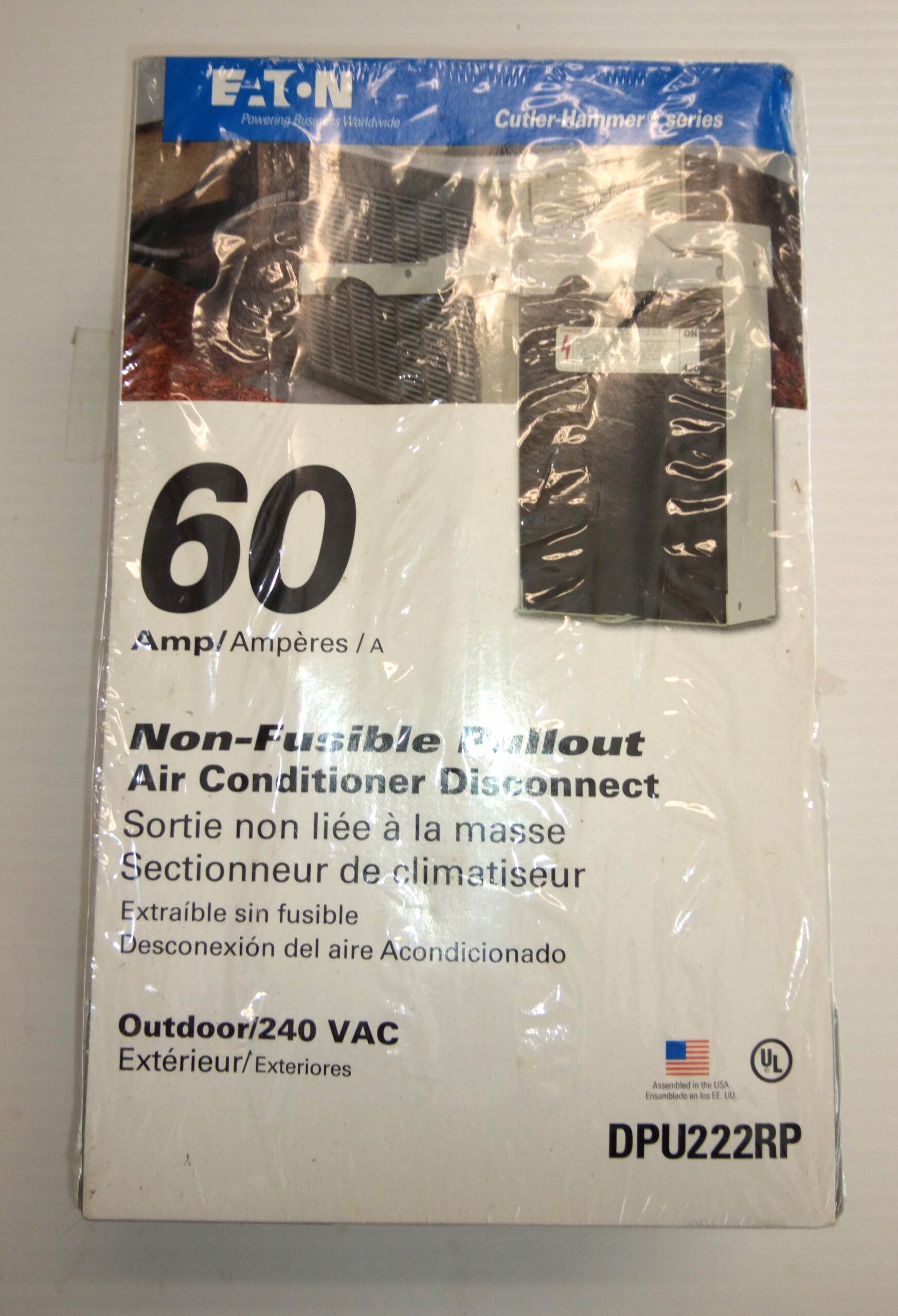 Eaton I Model# DPU222RP I Air Conditioner Disconnect 60 Amp 240 VAC