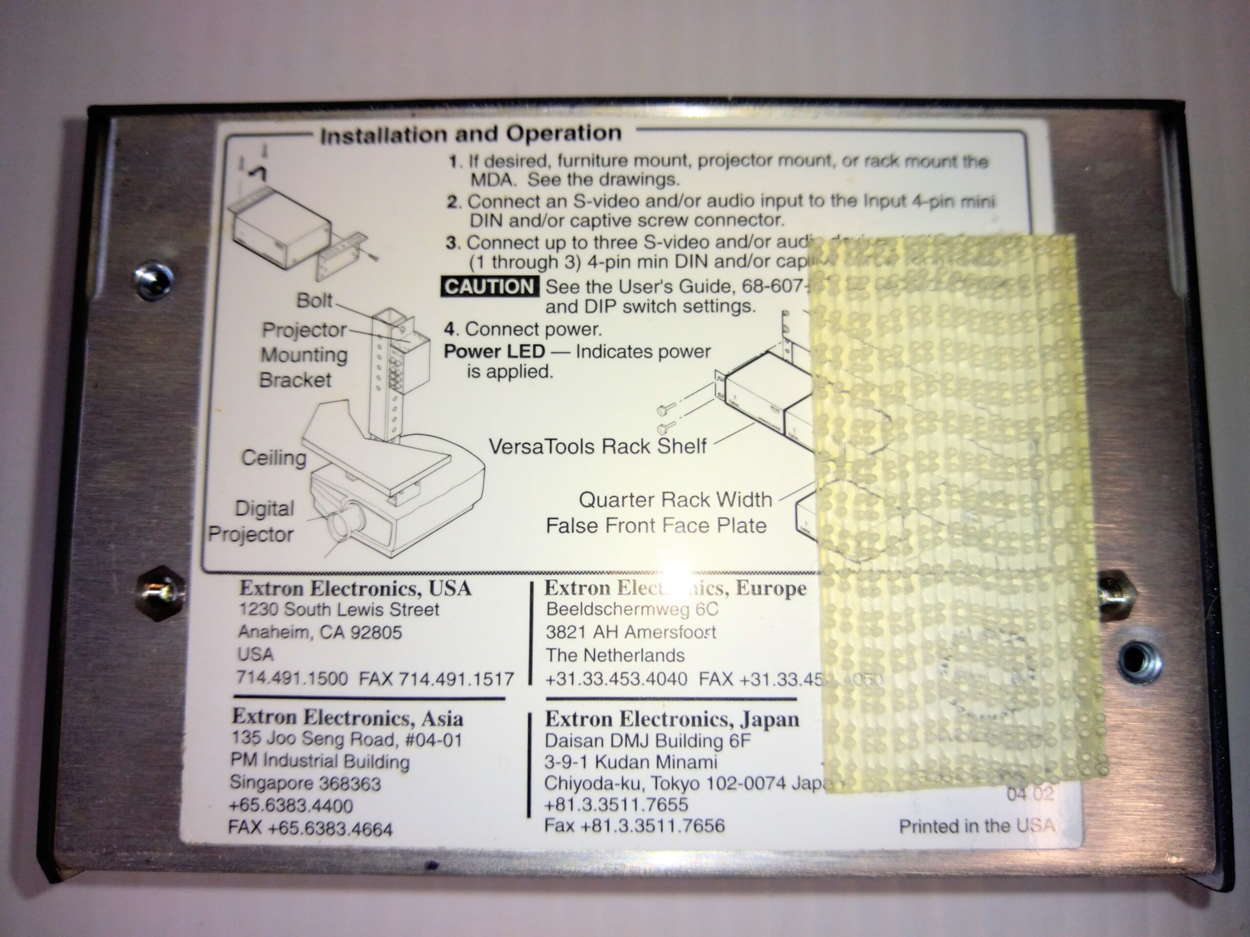 Extron Versa Tools Distribution Amplifier MDA 3SV - Image 3