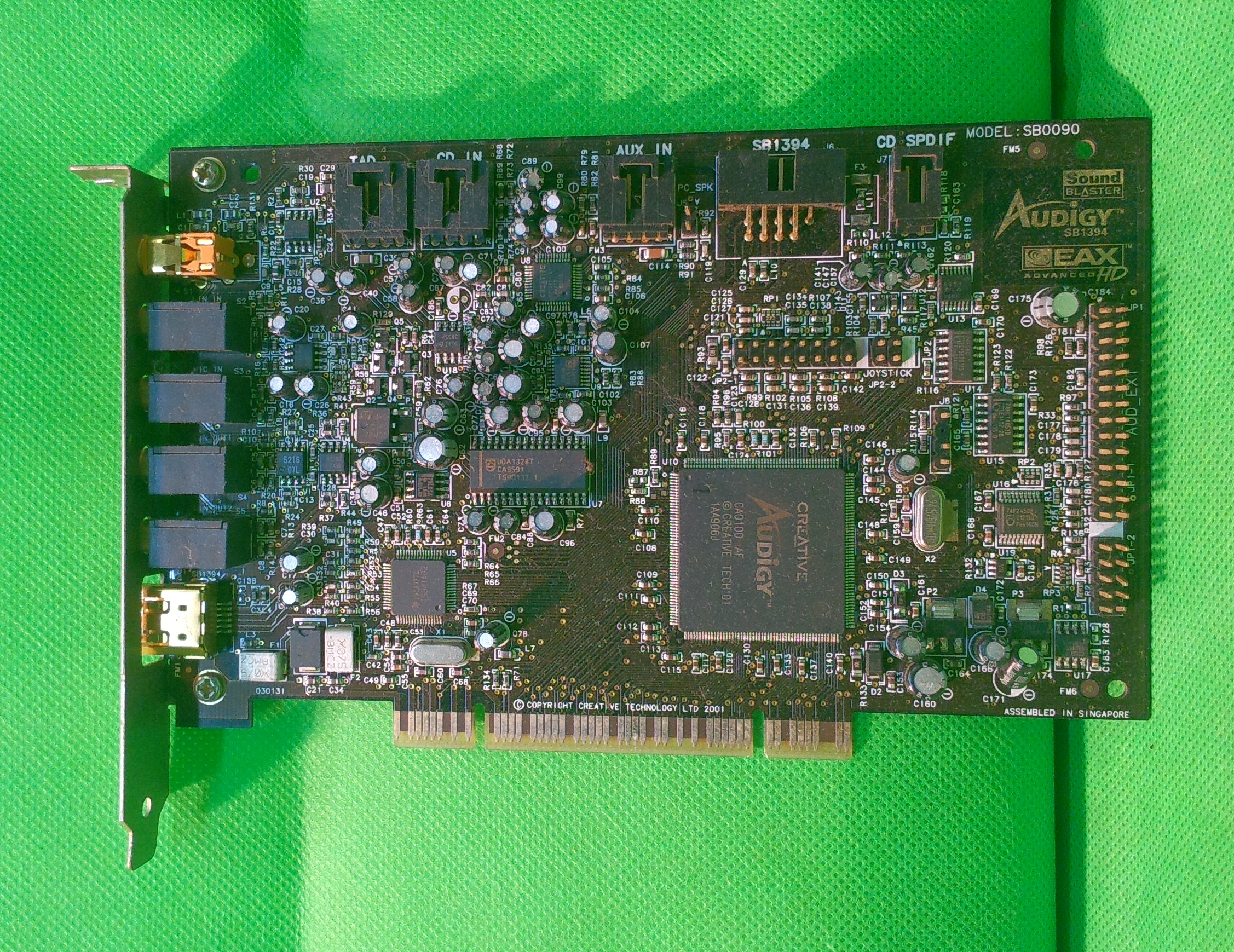 Genuine Creative Labs Sound Blaster Audigy EAX Advanced HD SB0090 GOLD EDITION