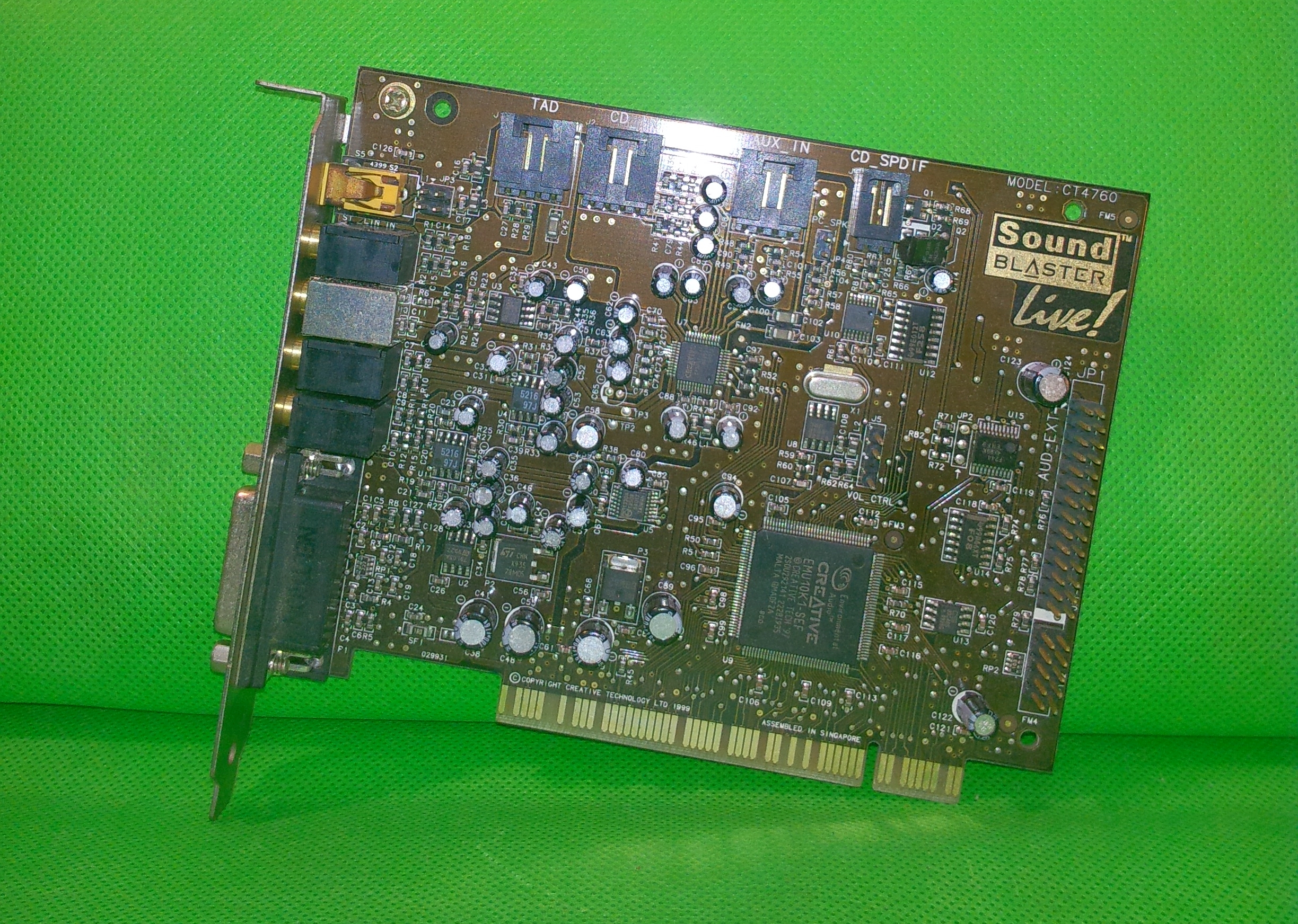 Genuine Creative Technology Sound Blaster Live! 5.1 PCI Sound Card CT4760