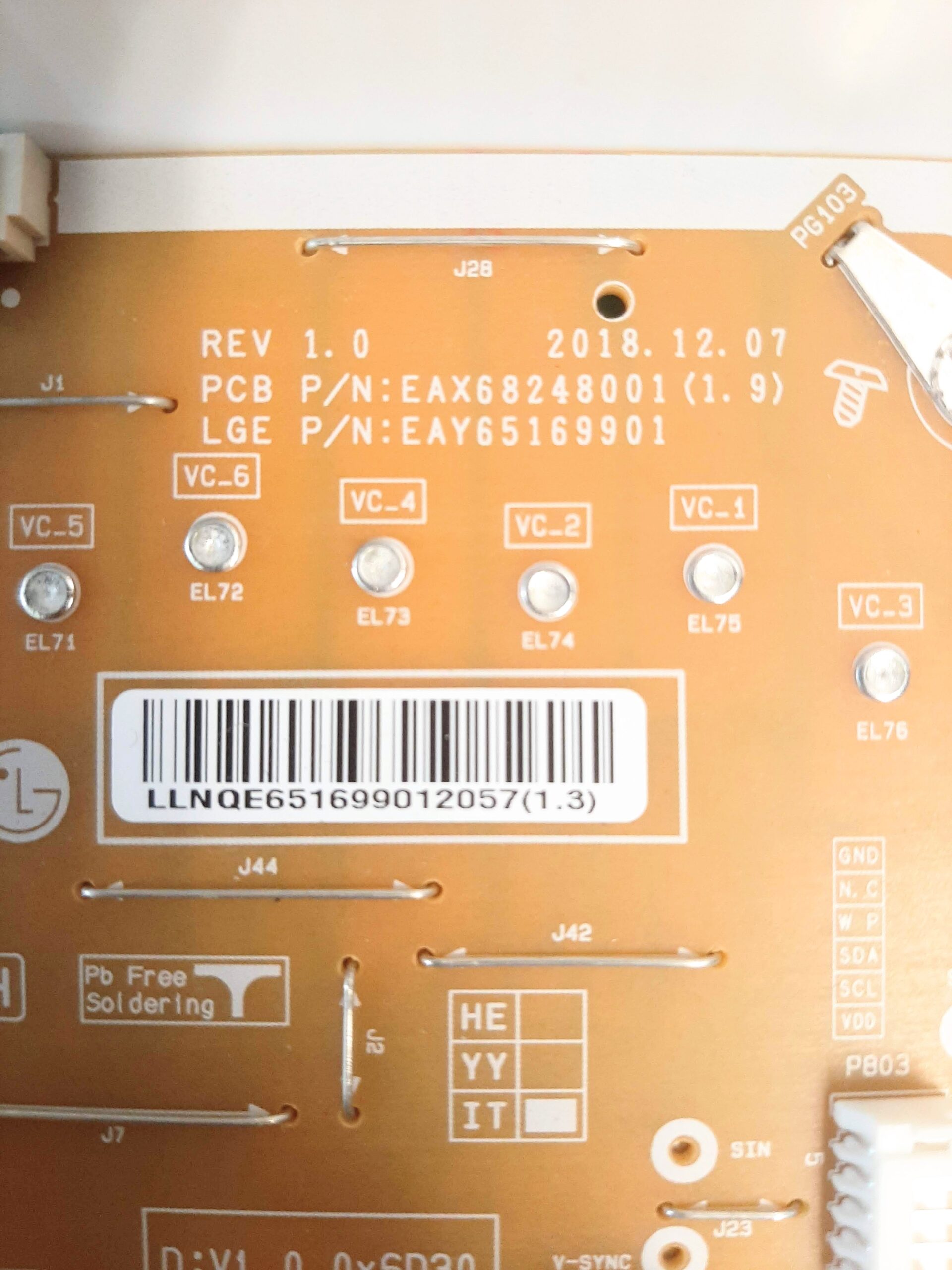 Hisense Model 55A6HX TV PCB Board Set a123 - Image 2