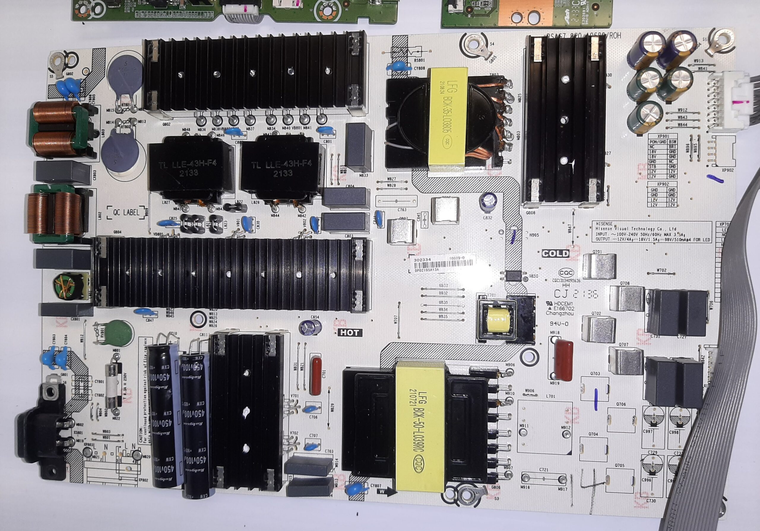 Hisense Model 75R6E4 TV PCB Board Set a82