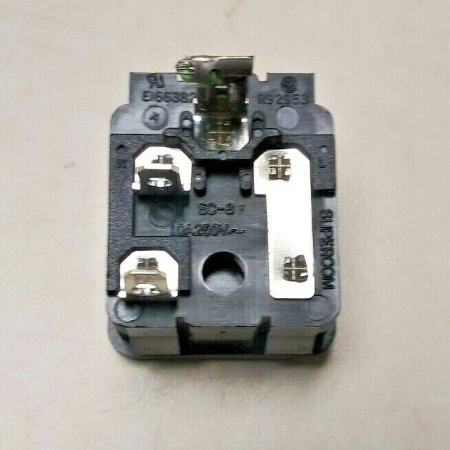 IEC Male Chassis Mount Computer Power Receptacle w/ 6A Fuse and Spare - Image 3