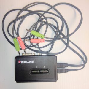 Intellinet Slim KVM Switch with PC1 & PC2 M/M Cables