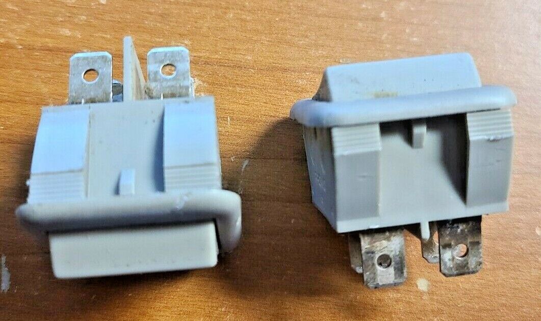 Large DPST Toggle Switch AC On/Off Gray 1 inch - Image 2