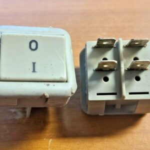 Large DPST Toggle Switch AC On/Off Gray 1 inch