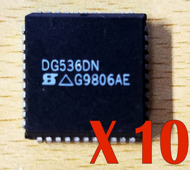Lot of 10 DG536DN Analog Multiplexer Single 16:1 44-Pin PLCC Wideband Video