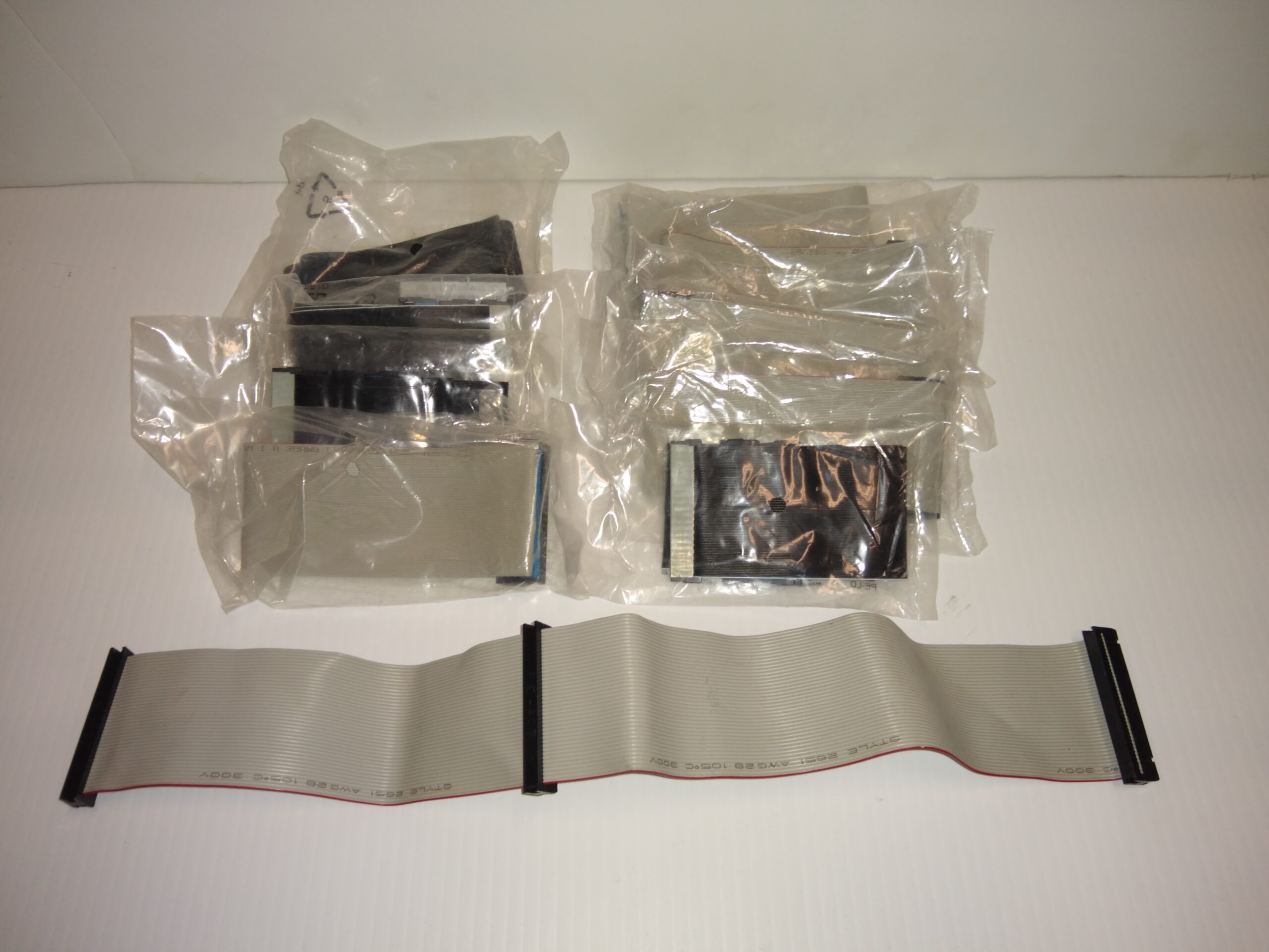 Lot of 10 Floppy Disk Hard Drive Ribbon Cable 40 Pin w/IDE & Slot Connectors