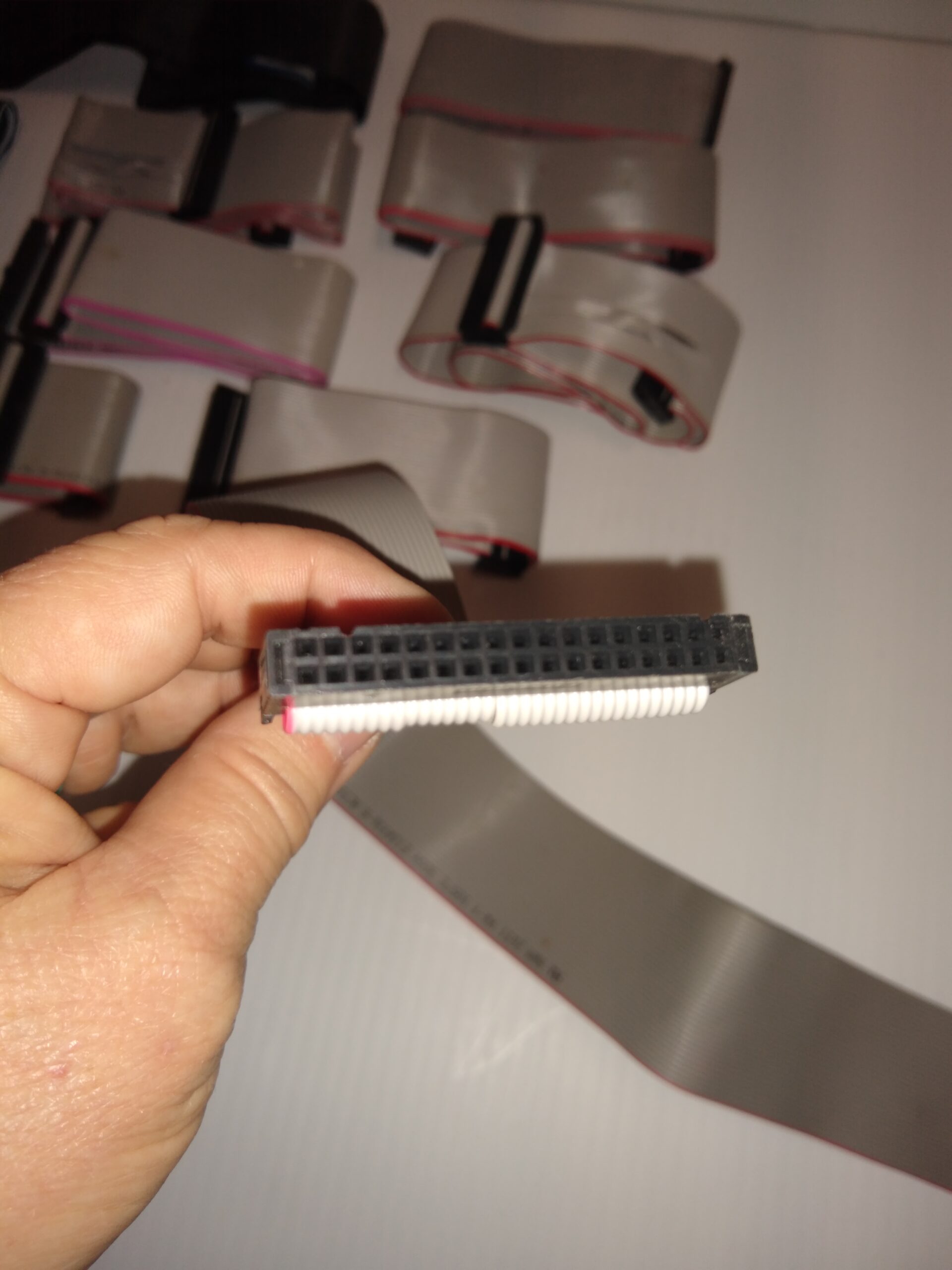 Lot of 10 Floppy Disk Ribbon Hard Drive Cable 34 Pin End Connectors a1 - Image 4