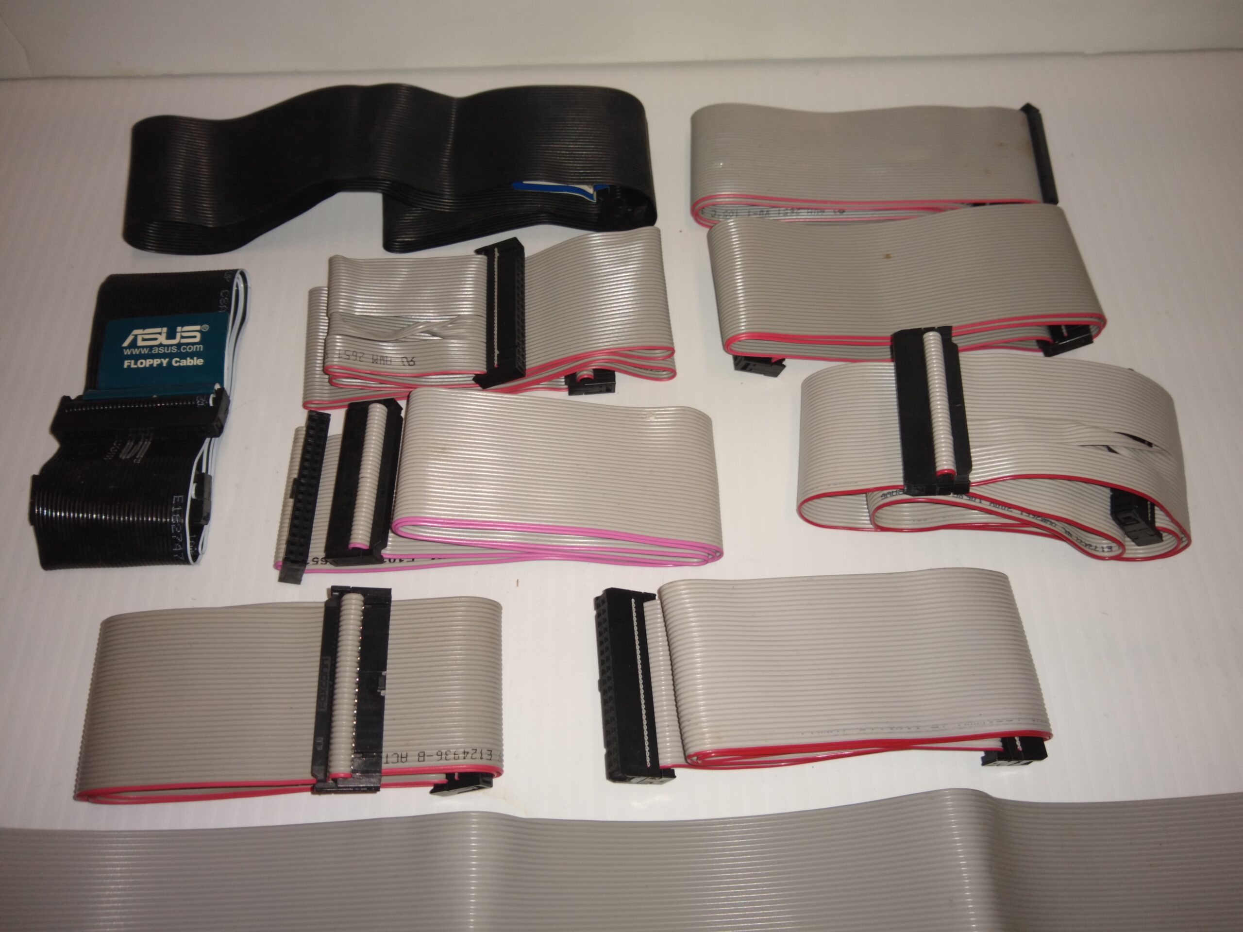 Lot of 10 Floppy Disk Ribbon Hard Drive Cable 34 Pin End Connectors a1 - Image 2