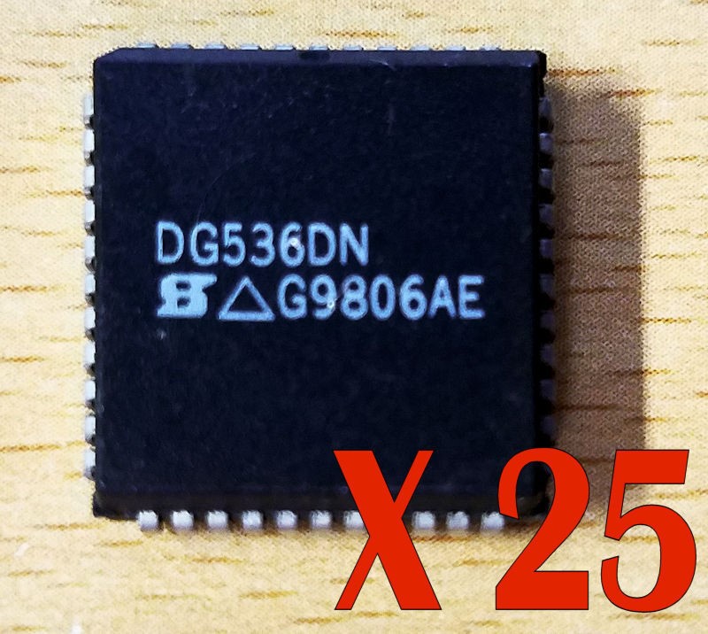 Lot of 25 DG536DN Analog Multiplexer Single 16:1 44-Pin PLCC Wideband Video