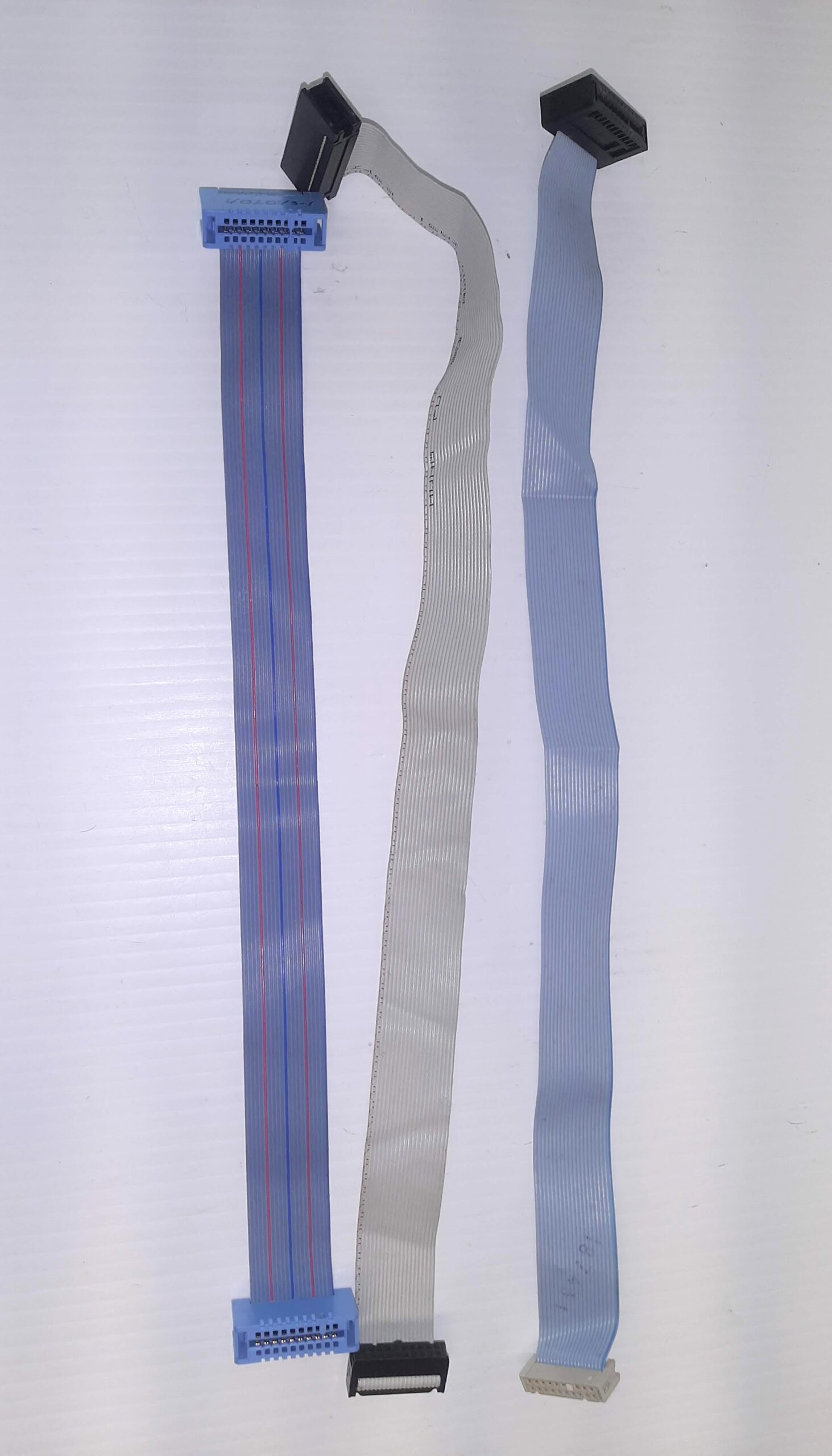 Lot of 3 IDC Varying Lengths 20 Pin Flat Ribbon Cable Female w/ Slot Connector
