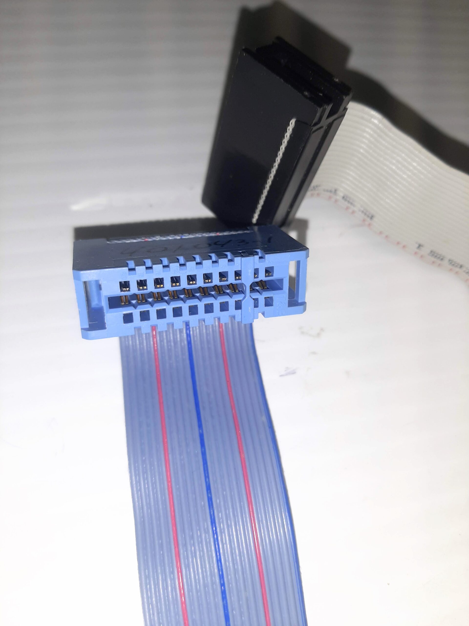 Lot of 3 IDC Varying Lengths 20 Pin Flat Ribbon Cable Female w/ Slot Connector - Image 3