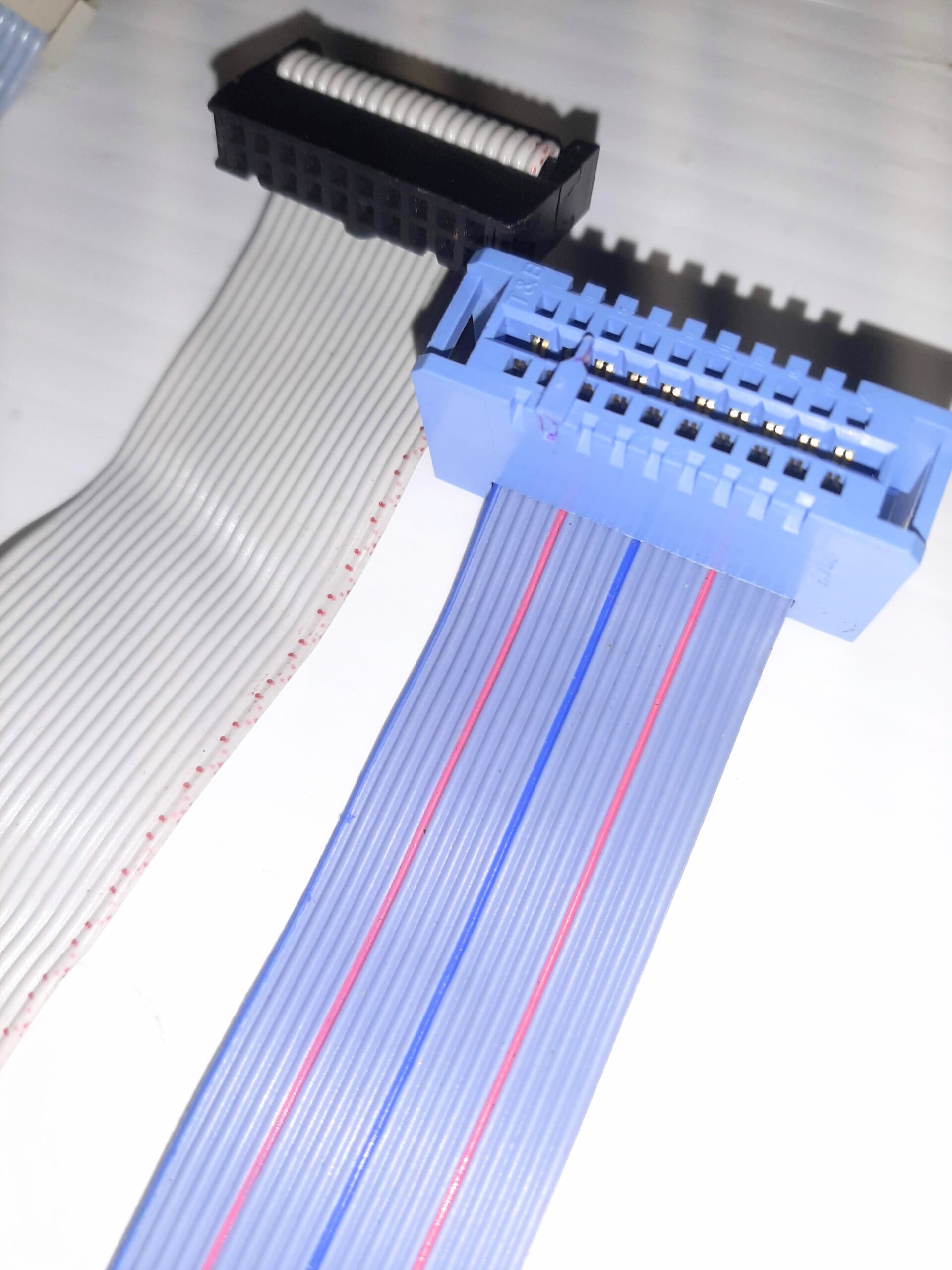 Lot of 3 IDC Varying Lengths 20 Pin Flat Ribbon Cable Female w/ Slot Connector - Image 4