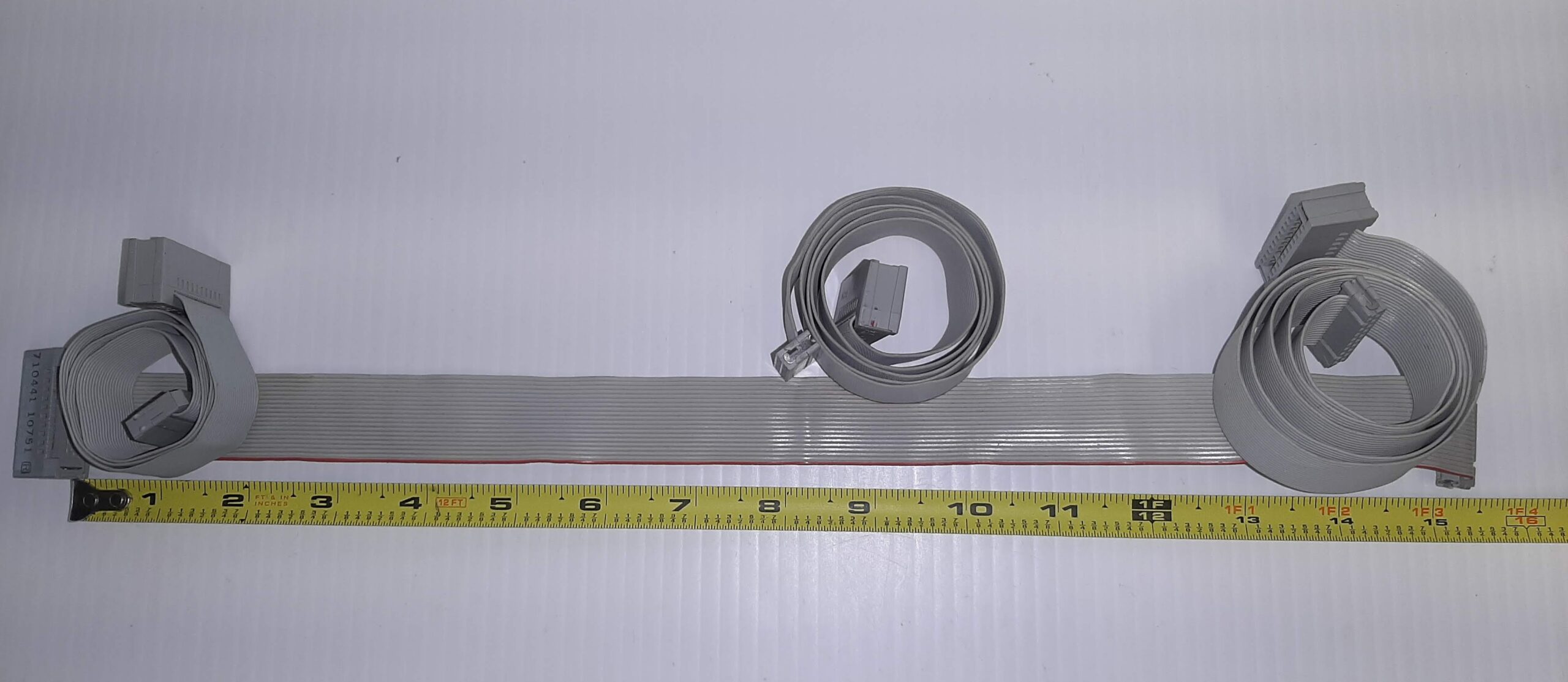 Lot of 4 IDC 24 Pin Flat Ribbon Cable Female w/ Slot Connectors - Image 4