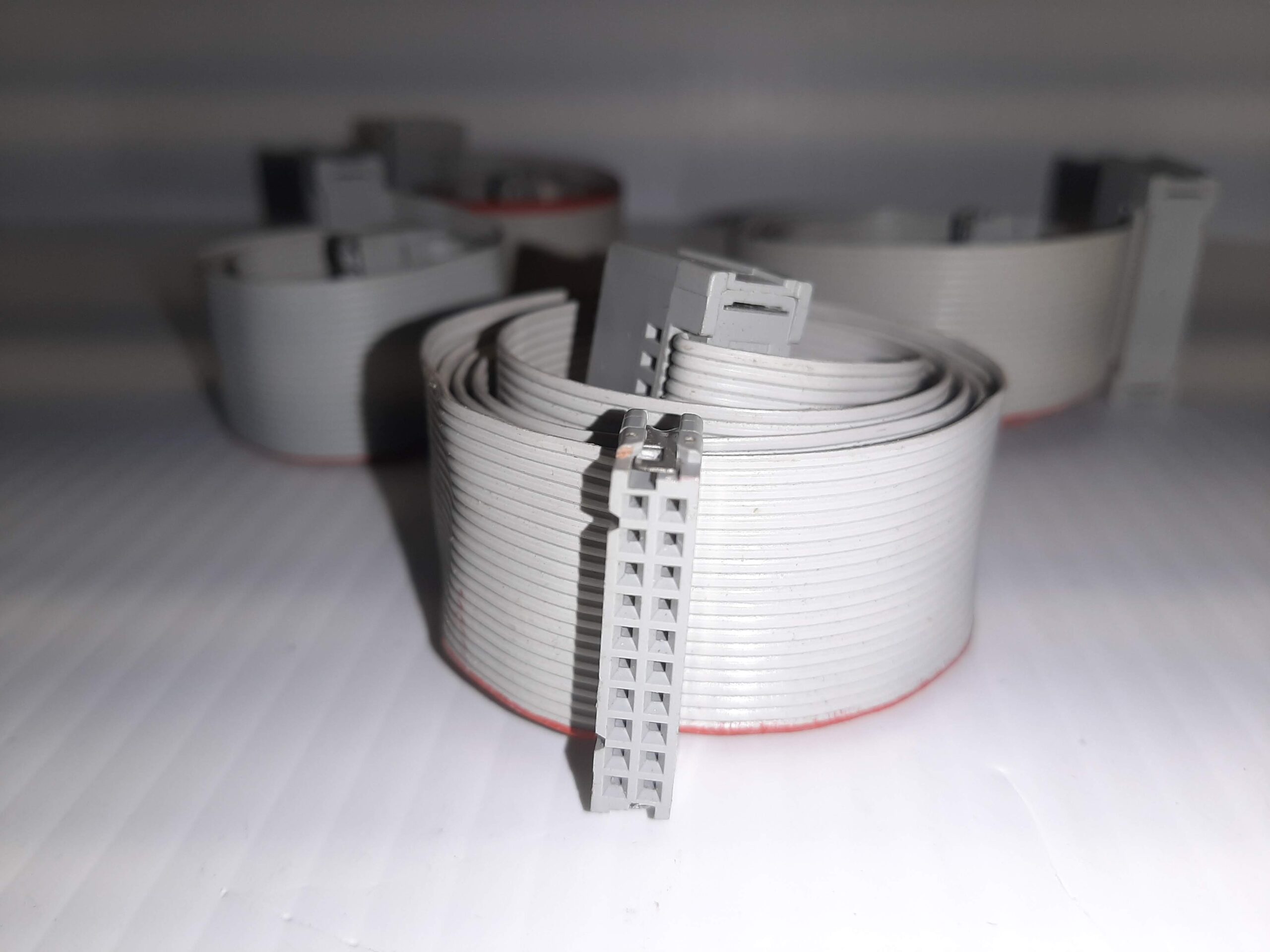 Lot of 4 IDC 24 Pin Flat Ribbon Cable Female w/ Slot Connectors - Image 2