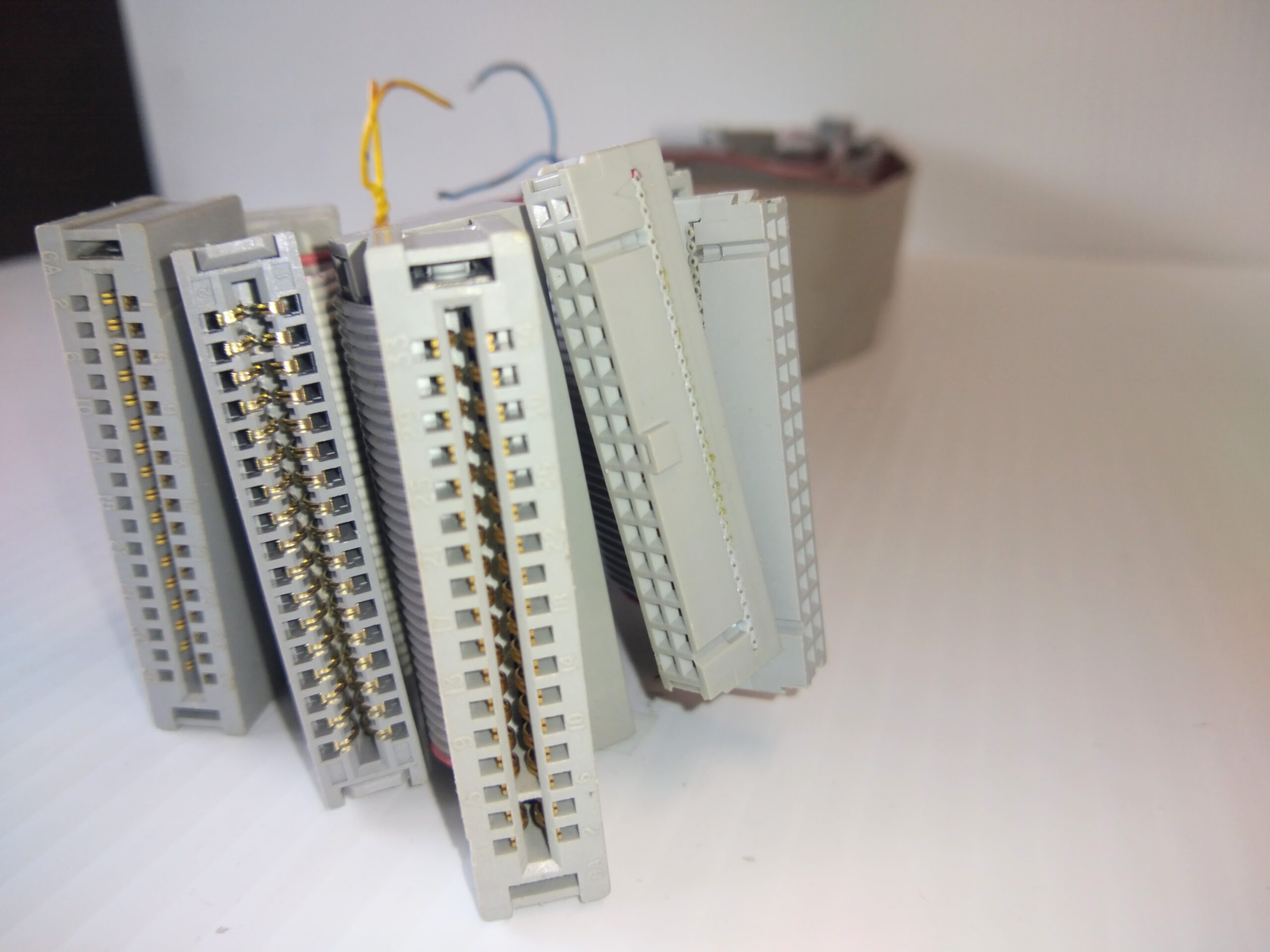 Lot of 5 Floppy Disk Hard Drive Ribbon Cable 34 Pin IDE & Slot Connectors a2