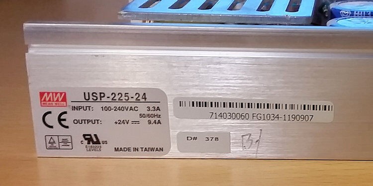 Mean Well 24V 10A Commercial Grade Power Supply Open Frame USP-225-24 8x4x1.5 in - Image 2