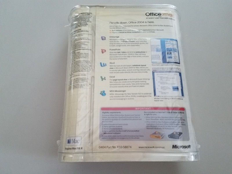 Microsoft Office Mac 2004 Student and Teacher Edition - Image 2