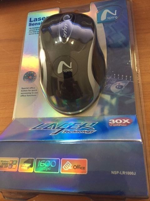 Nspire Laser Sensing Mouse Model LR1000J - NIB; 30x tracking power of optical - Image 4
