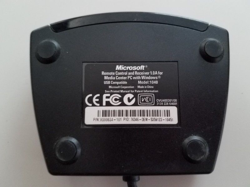 ORIGINAL Microsoft RC1534101/00 1039 Remote AND Remote Control IR 1040 Receiver - Image 2