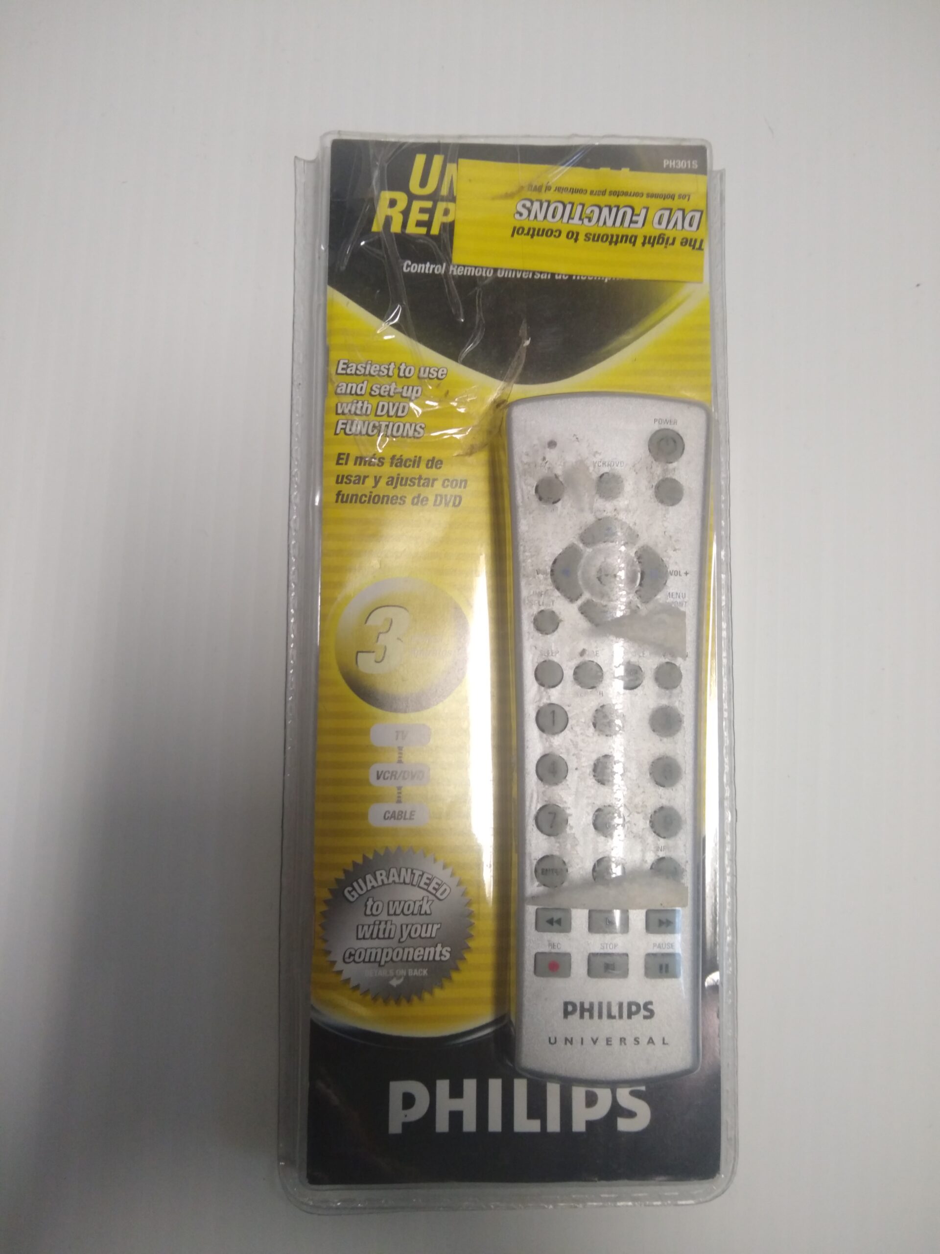 Philips Universal Replacement Remote Control TV VCR/DVD CBL/SAT