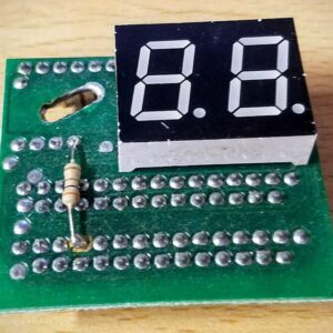 Power Light PA-502G 2 Digit LED Display on Project PCB Board