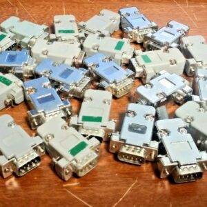 Qty 25 DB9 solder cup Male Connectors & Hood, 25x Hi Quality!