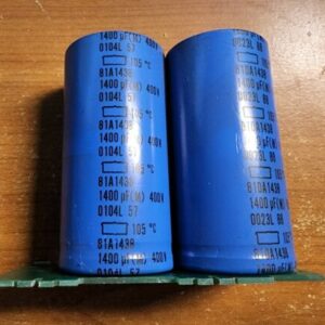 Qty 2 1400uF 400V Large Can Electrolytic Aluminum Capacitor DC mfd 105°c