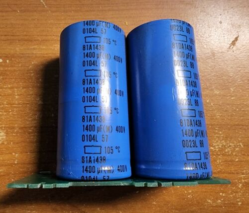 Qty 2 1400uF 400V Large Can Electrolytic Aluminum Capacitor DC mfd 105°c
