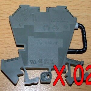 Qty 2 WIELAND WK4E/U-GY USPP WK4EUGY Terminal Block Gray 10AMP 300V