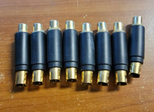 Qty 8 Jack Adapter S-Video Male 4-pin to RCA female Composite Video Connector