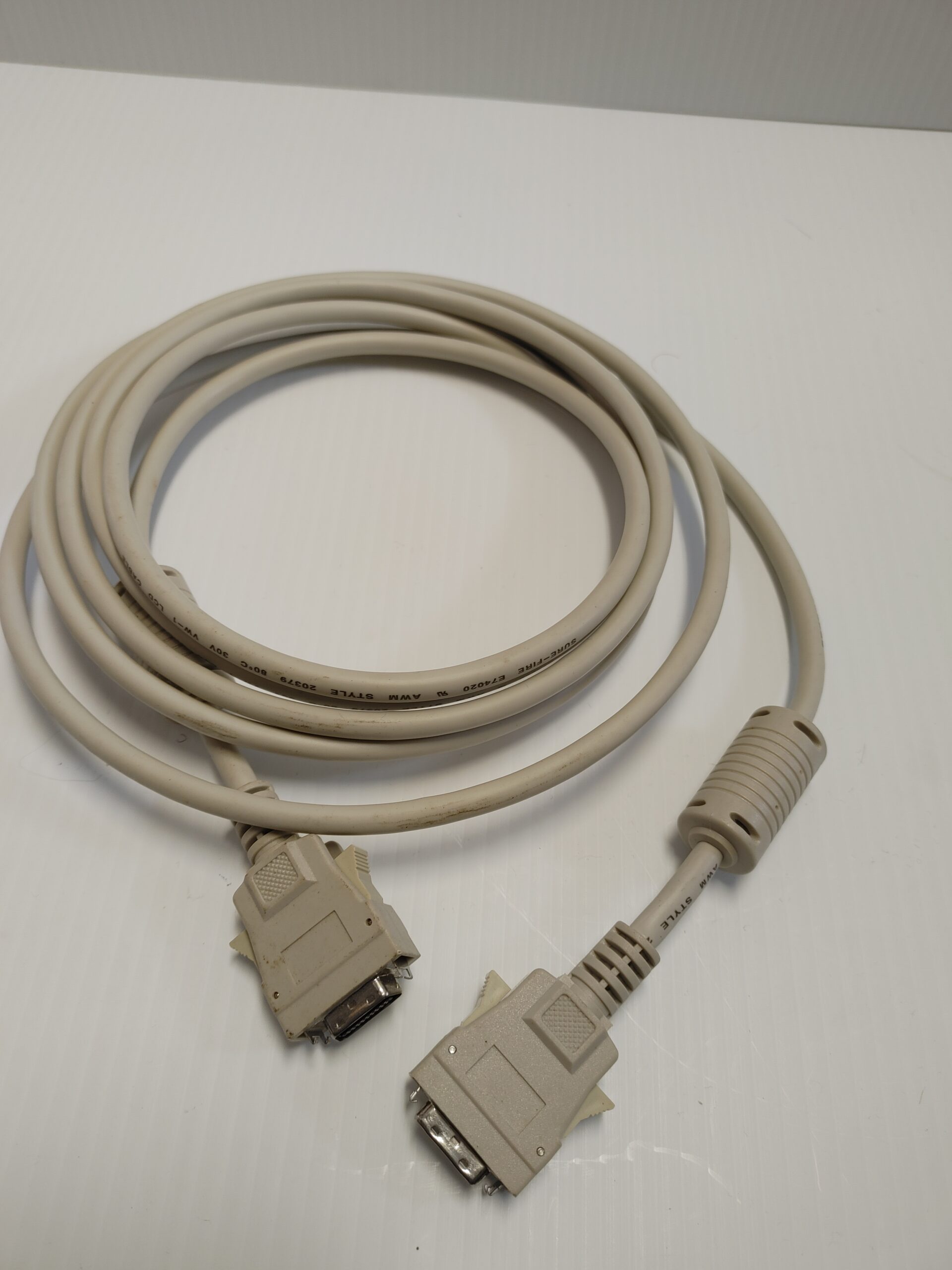 Rare Micro Centronics 19 Pin Male to Male LCD Cable 10ft E74020 AWM 20379