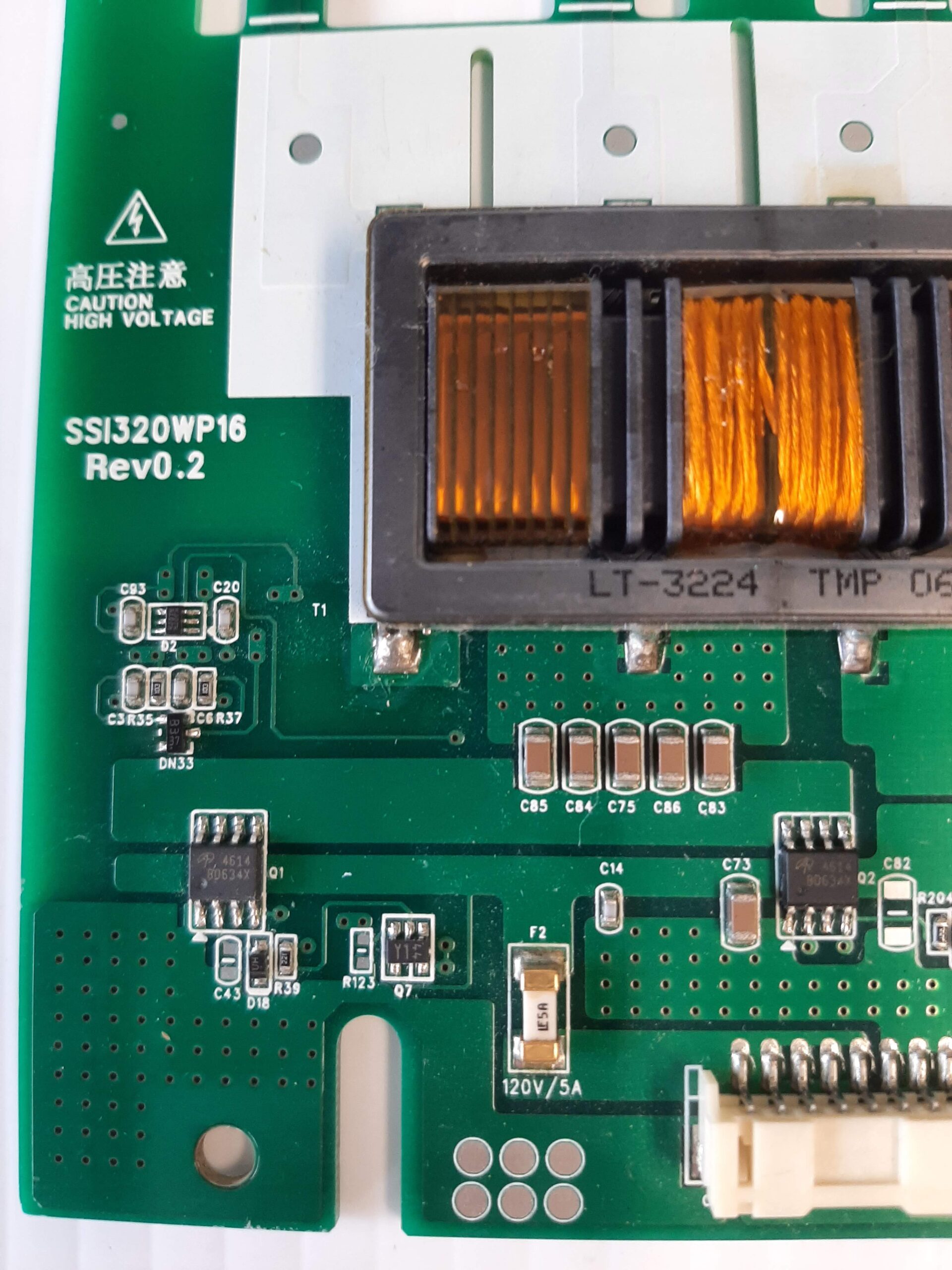 Samsung LN-S3251D Inverter Board SSI320WP16 REV0.2 - Image 2
