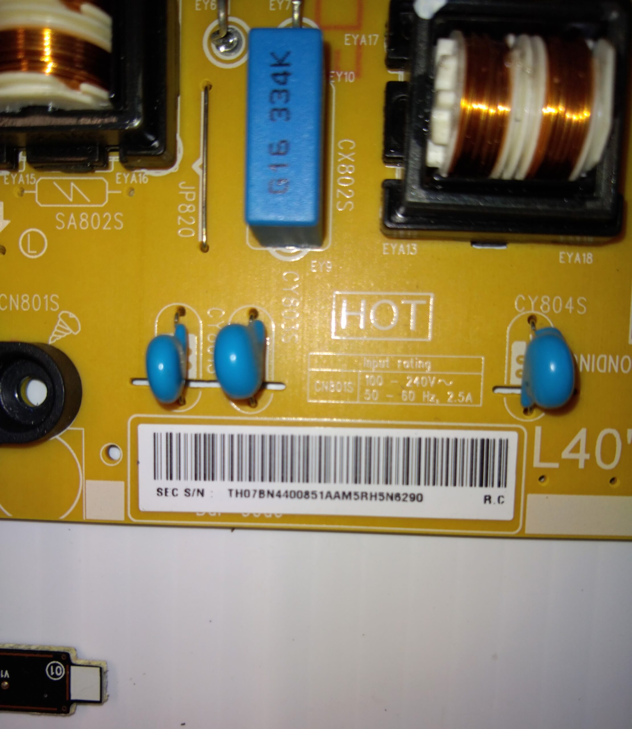 Samsung Model HG40NE477SF TV PCB Board Set a50 - Image 2