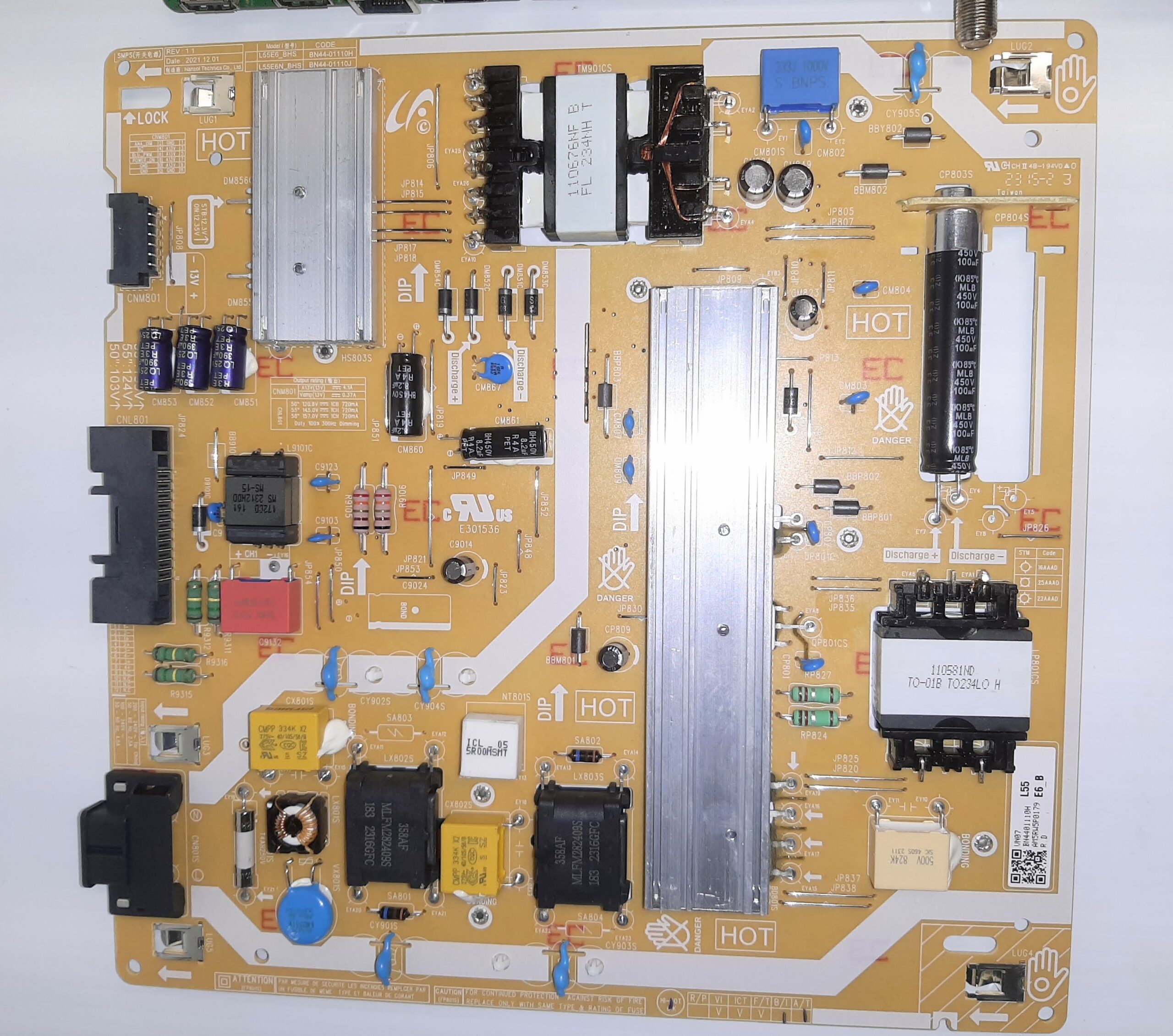 Samsung Model UN55CU8000B TV PCB Board Set a96