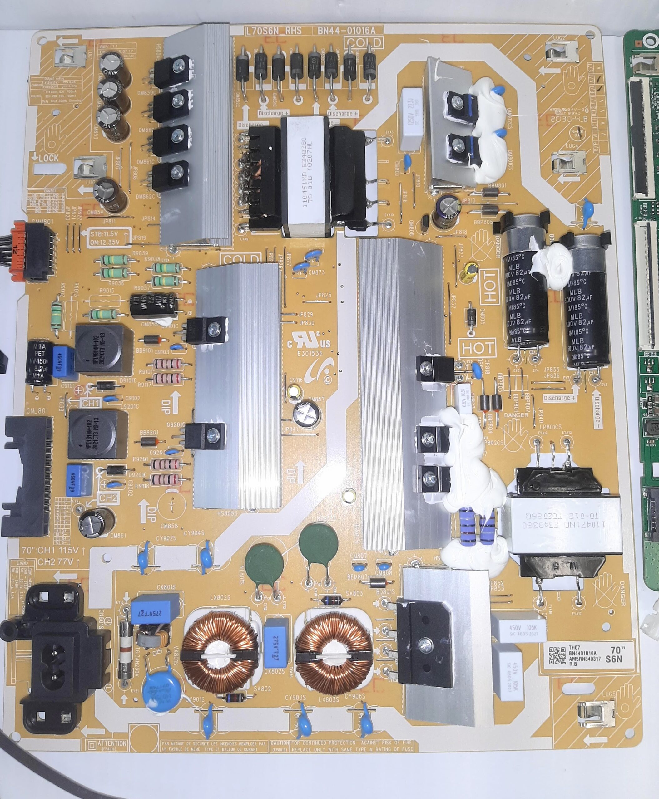 Samsung Model UN70NU6900 TV PCB Board Set a142