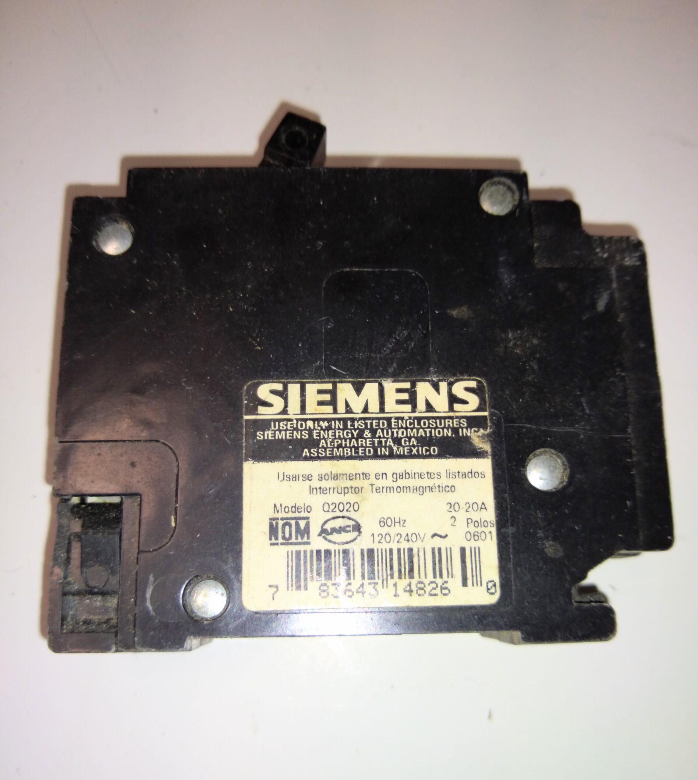 Siemens Q2020 Circuit Breaker, 20/20 A, 120 /240v 2-1 Pole - Image 2