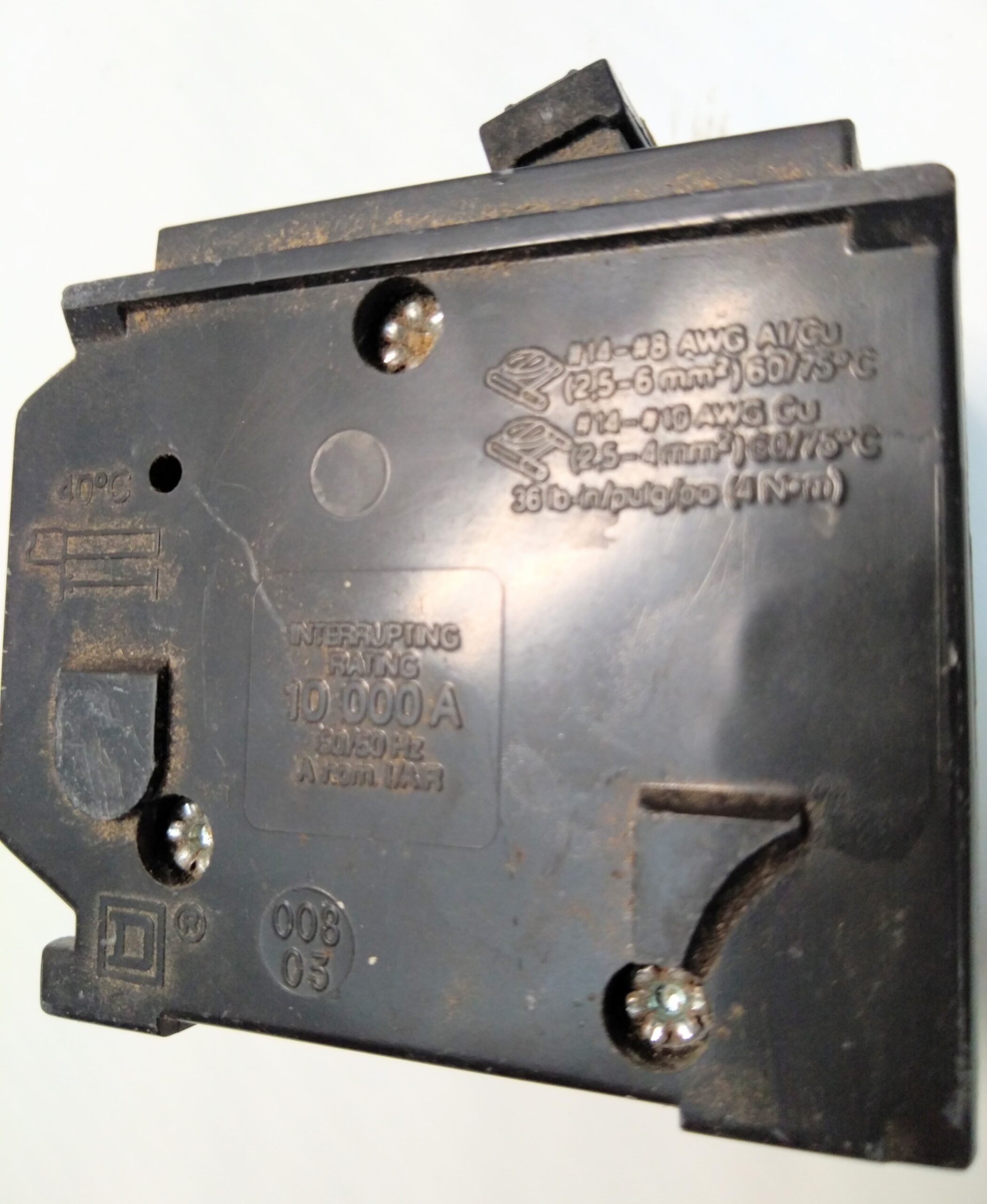 Square D HOM2 Plug-In Circuit Breaker 20 Amp 2-Pole Type HOM 10ka 120/240V - Image 2