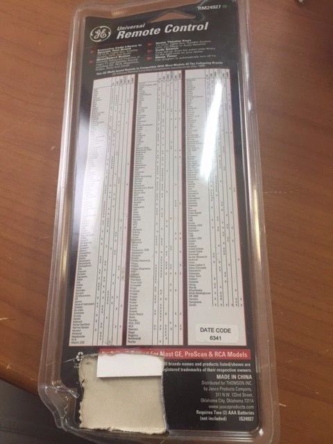 Universal GE Remote RM24927 Factory Sealed; Controls 8 Devices - Image 3