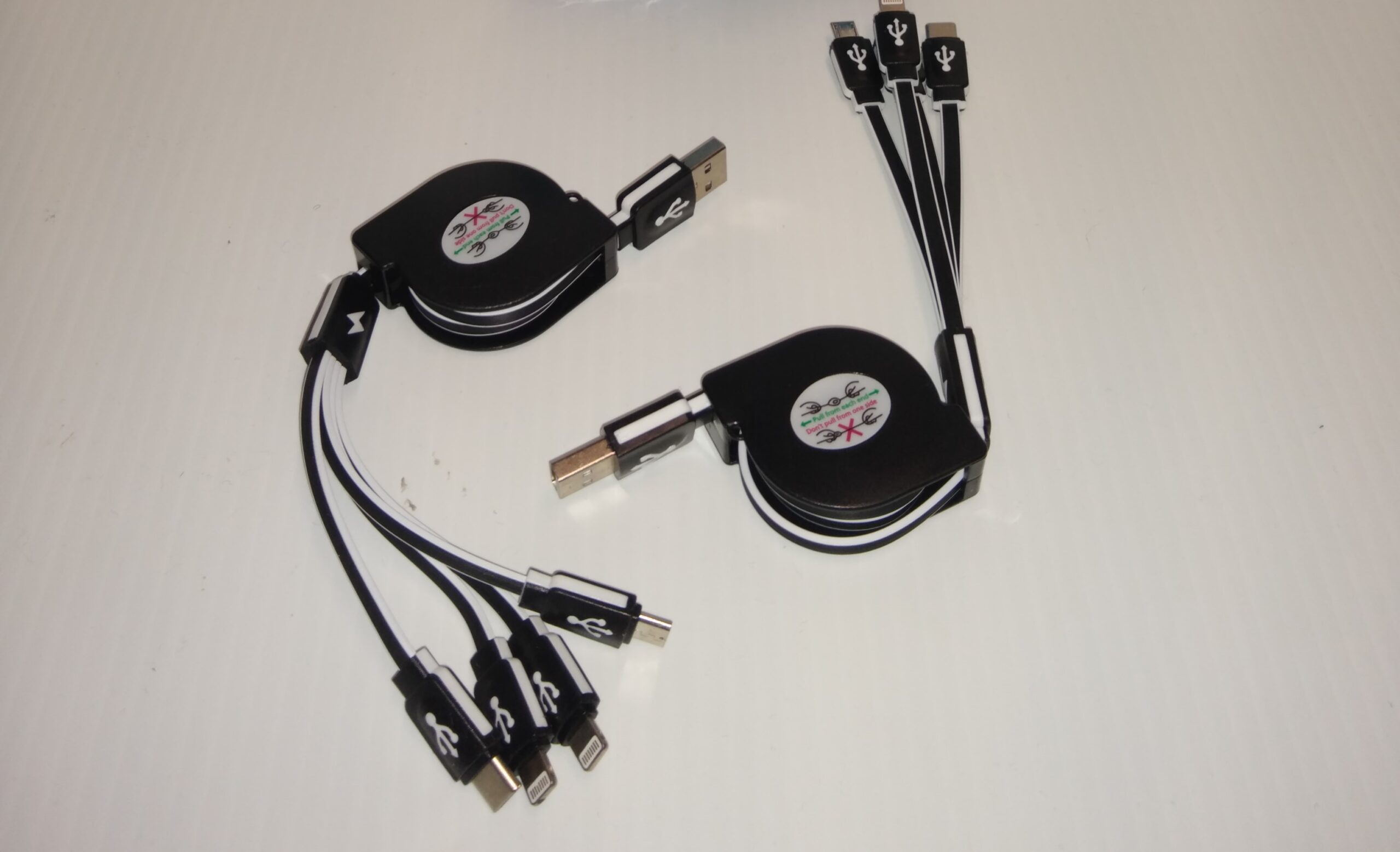 Universal Retractable 4 in 1 Multi Fast Charging USB Charger Cable 3ft